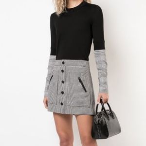 New Veronica Beard Monroe houndstooth skirt